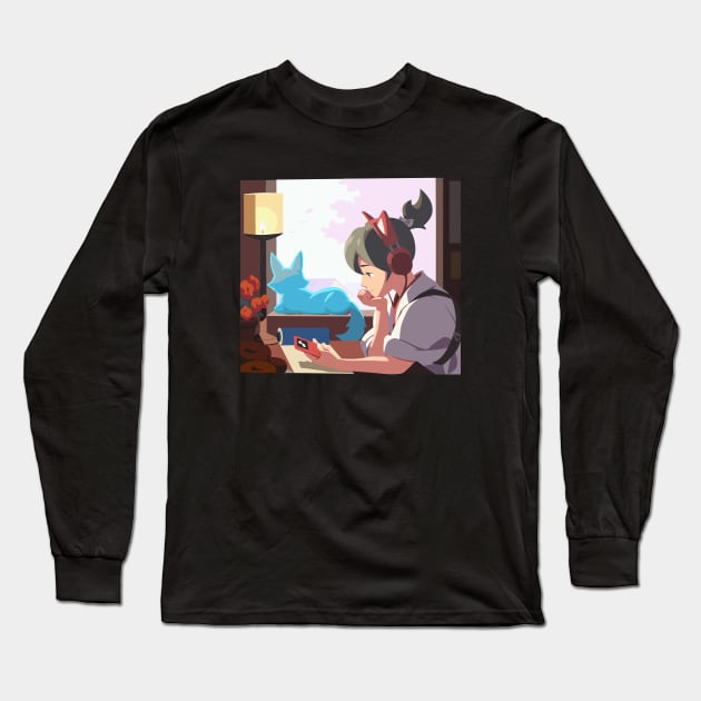 Lofi Kiriko Long Sleeve T-Shirt by JamesCMarshall